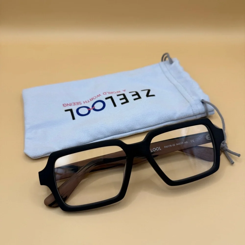 Zeelool Black Square Glasses Frames, No prescription